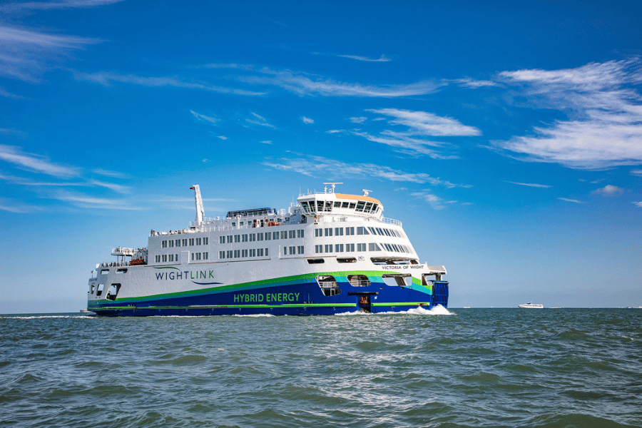 A Wighlink Ferry on the water