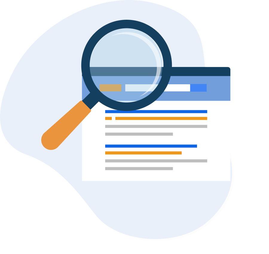 Illustration of magnifying glass